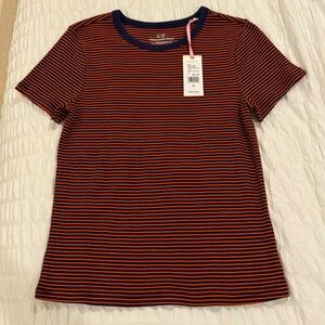 Vineyard Vines Orange and Black Striped Tee - NWT